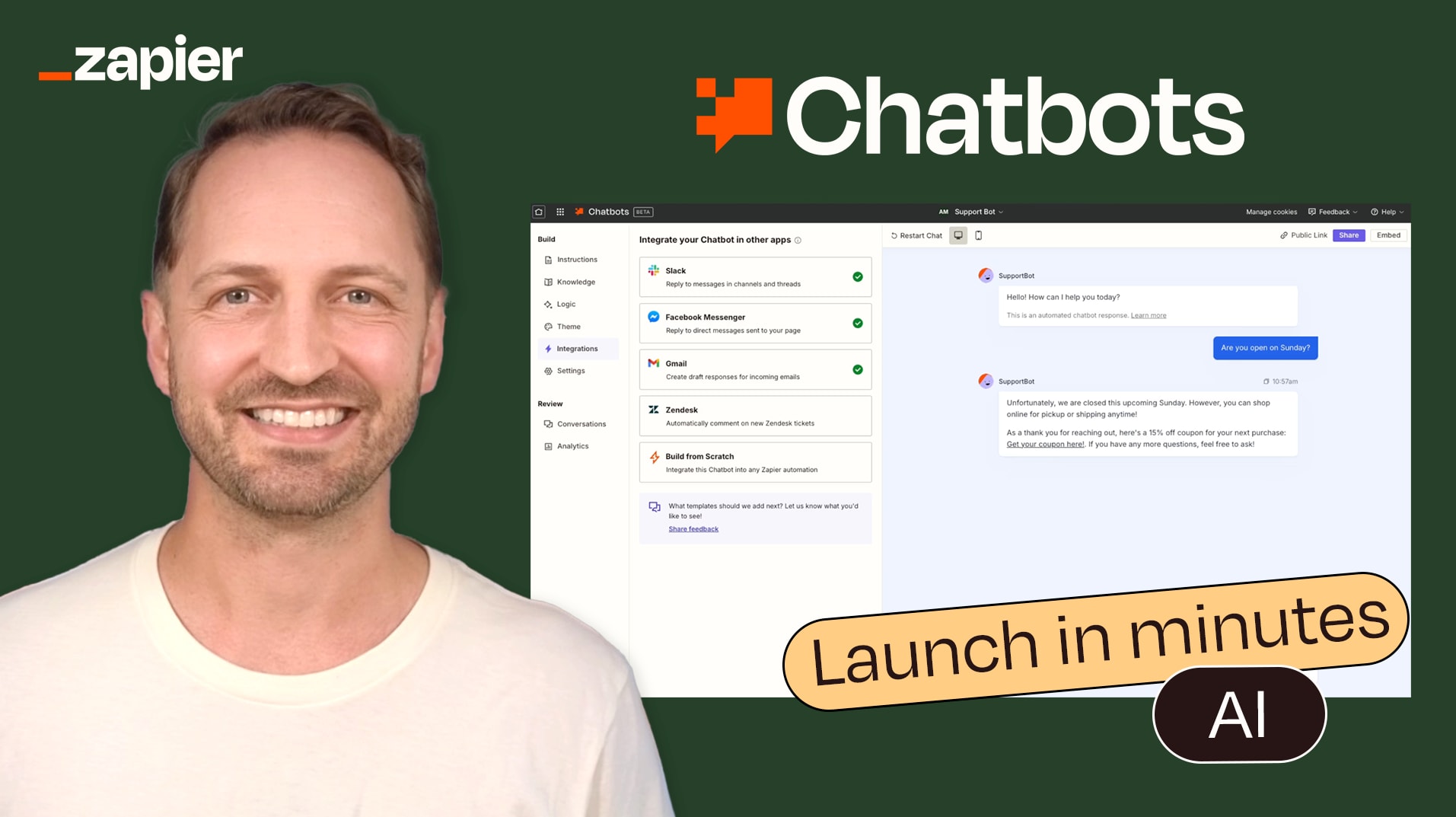 Build A Free AI Chatbot On Zapier